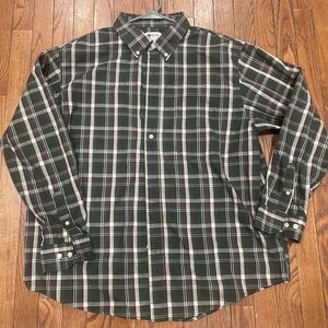 Haggar Black and White Casual Button Down Shirt